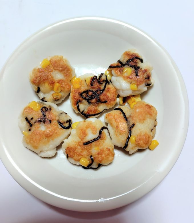 お弁当に☆はんぺんと塩昆布コーン焼き-レシピのメイン写真