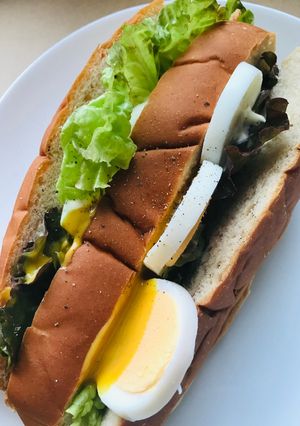 かんたん調理パン★レタス＆玉子パン-レシピのメイン写真