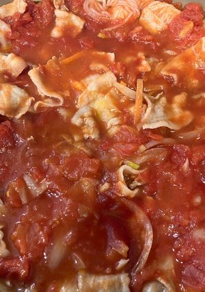 ほったらかし豚バラキャベツ和風トマト蒸し-レシピのメイン写真