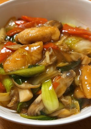 鶏ささみときのこの中華丼-レシピのメイン写真