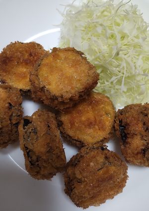 なすと挽肉のはさみ揚げフライ♡-レシピのメイン写真