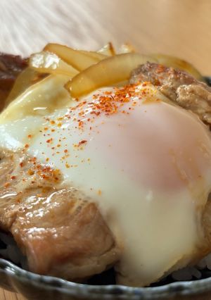 煮込まない簡単豚バラブロックの甘煮丼-レシピのメイン写真
