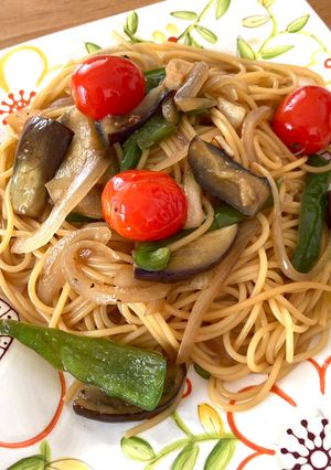 冷蔵庫にある野菜でニンニク醤油パスタ-レシピのメイン写真