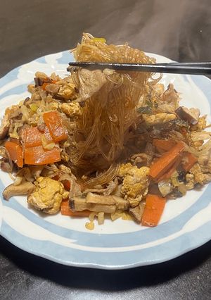 袋麺焼そばのやり方で春雨炒め-レシピのメイン写真