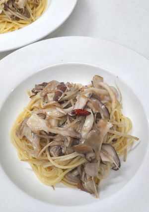 きのことごぼうのペペロンチーノ-レシピのメイン写真