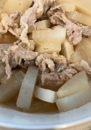 シンプルレンジで大根と豚こまの煮物-レシピのメイン写真