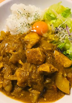 こくまろ中辛●チキンミルク玉子カレー-レシピのメイン写真