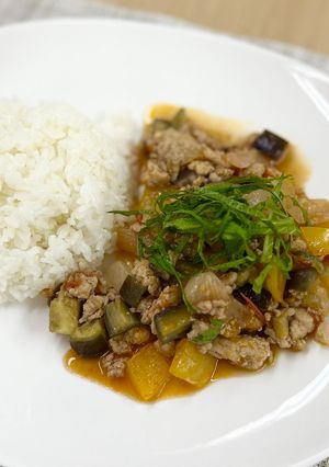 夏野菜の和風ガパオライス-レシピのメイン写真