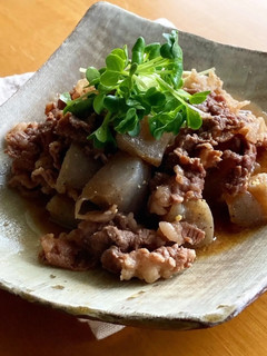 10分で!牛肉とこんにゃくの味噌煮込み-レシピのメイン写真