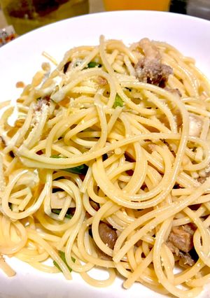 ♪松茸のお吸い物で♪和風ツナきのこパスタ-レシピのメイン写真