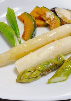 簡単♪焼野菜に白ワインマヨめんつゆソース-レシピのメイン写真