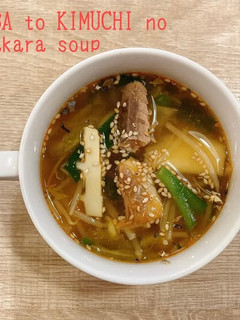 食べるスープ『さばとキムチの旨辛スープ』-レシピのメイン写真