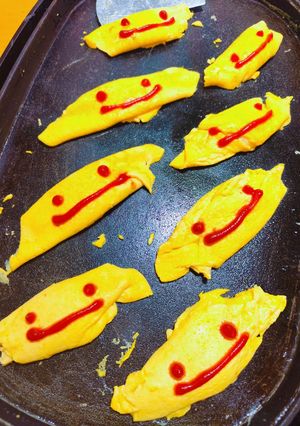 ホットプレートで大量生産♪お好みオムレツ-レシピのメイン写真