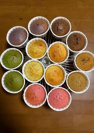春らしい桜パウダーなどを使ったマフィン-レシピのメイン写真