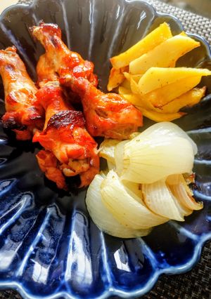 ピザと一緒に♡手羽元BBQとポテト-レシピのメイン写真