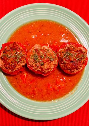 肉詰めトマト焼き-レシピのメイン写真