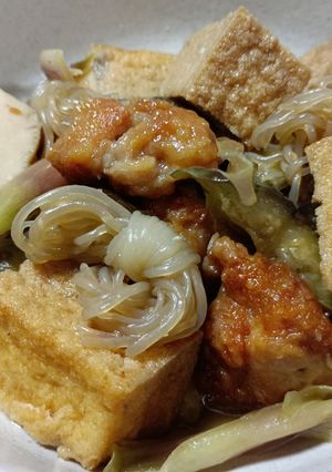絹揚げと唐揚げの茄子煮-レシピのメイン写真