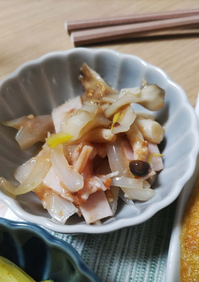 きのことハムの梅ナムル※簡単副菜お弁当-レシピのメイン写真