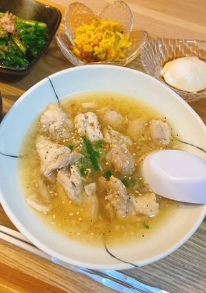 旨みたっぷり🐾鶏もも肉のねぎ塩スープ-レシピのメイン写真