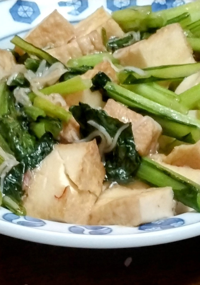 厚揚げ、小松菜、カニカマの炒め煮-レシピのメイン写真
