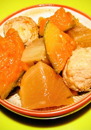 「カボチャ大根肉団子」-レシピのメイン写真