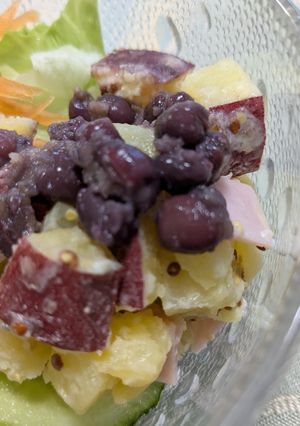 さつまいもマスタードサラダ♪小豆入り-レシピのメイン写真