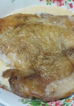鶏もも肉のパリパリ焼きミルクソース-レシピのメイン写真
