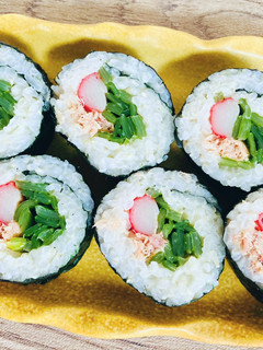 ツナと茎わかめのわさびマヨ巻-レシピのメイン写真