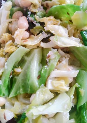 春キャベツと大豆のクミン塩麹炒め-レシピのメイン写真