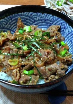 我が家のかんたん焼肉丼 こま切れ牛肉で-レシピのメイン写真