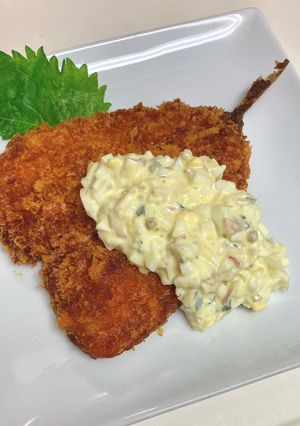 茗荷の甘酢漬け入りタルタル 鯵フライ添え-レシピのメイン写真