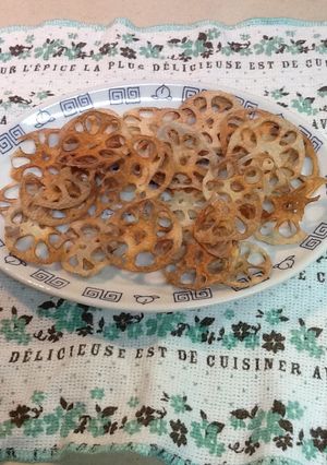 簡単！ノンフライヤーでレンコンチップス-レシピのメイン写真