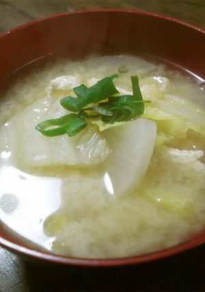 白菜と大根のお味噌汁-レシピのメイン写真