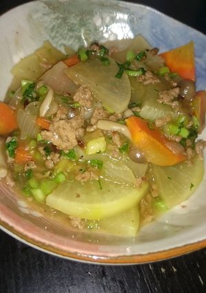 ☆大根と人参と挽き肉としめじのあんかけ☆-レシピのメイン写真