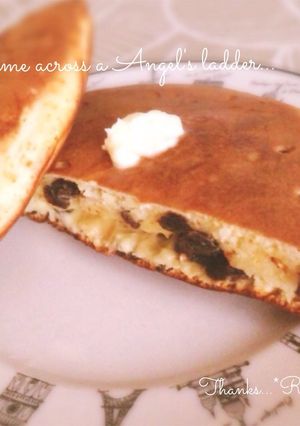 母の味☆チーズとレーズンのホットケーキ☆-レシピのメイン写真