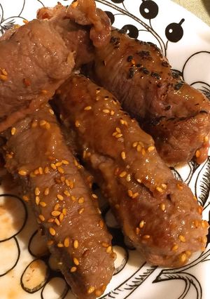 ひじき牛蒡キンピラの牛肉ロール-レシピのメイン写真