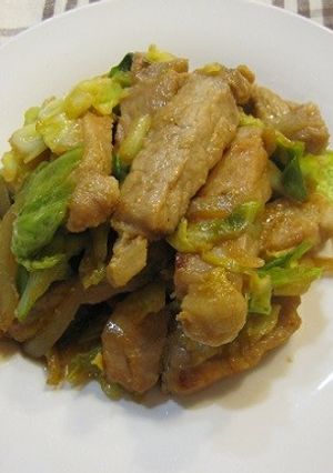 豚ロースの味噌はちみつ漬け回鍋肉風-レシピのメイン写真