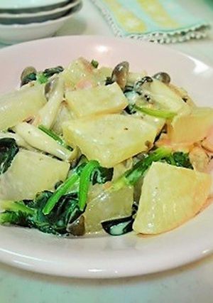 大根とほうれん草のクリーム煮◇醤油風味-レシピのメイン写真