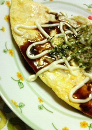 お好み焼き風☆白菜消費に白菜オムレツ♪♪-レシピのメイン写真