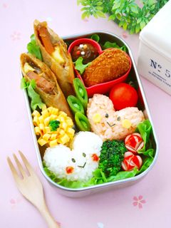 超簡単なバレンタイン弁当!ハートおにぎり-レシピのメイン写真