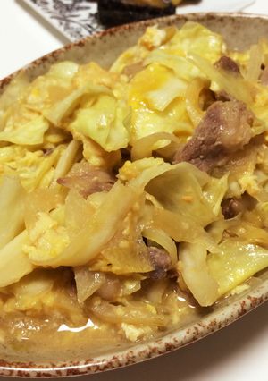 キャベツ甘味噌玉子炒め♡-レシピのメイン写真