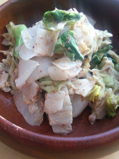 余った白菜とチンゲン菜のめんマヨサラダ☆-レシピのメイン写真