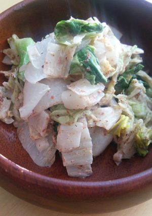 余った白菜とチンゲン菜のめんマヨサラダ☆-レシピのメイン写真
