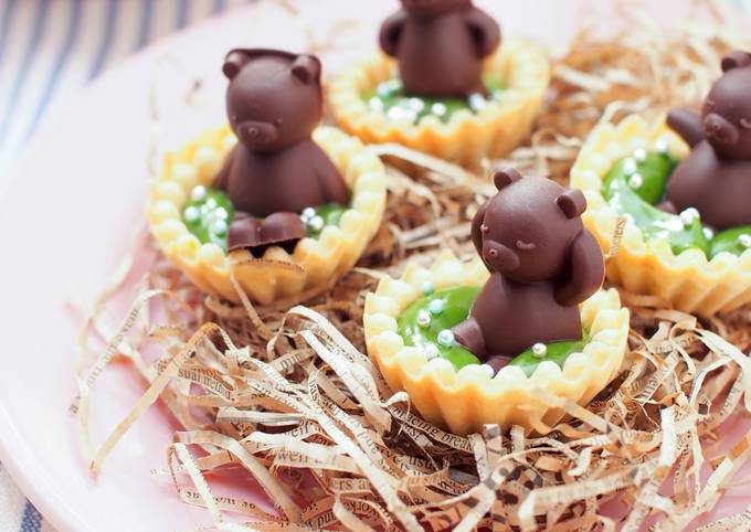 お風呂にいるようなクマの抹茶チョコタルト by 貝印（KAI 