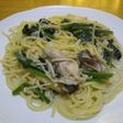 **牡蠣とほうれん草のクリームパスタ**