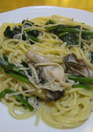 **牡蠣とほうれん草のクリームパスタ**-レシピのメイン写真