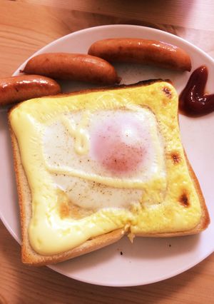 我が家の朝ごはん♡卵マヨトースト♡食パン-レシピのメイン写真