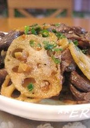 牛肉とレンコンのオイスターソース炒め♪♪-レシピのメイン写真