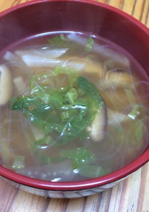 ダイコン、白菜のピリ辛春雨スープ-レシピのメイン写真