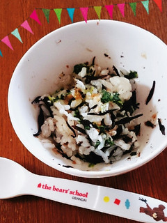 離乳食後期~チンゲン菜しらすひじきご飯-レシピのメイン写真